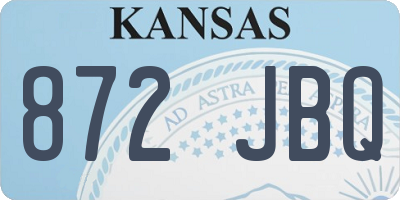 KS license plate 872JBQ