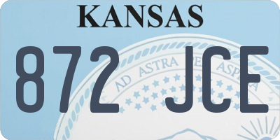 KS license plate 872JCE