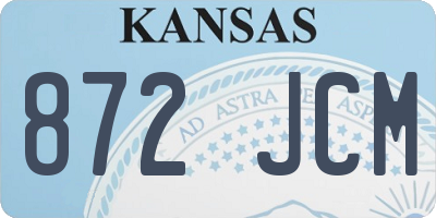 KS license plate 872JCM