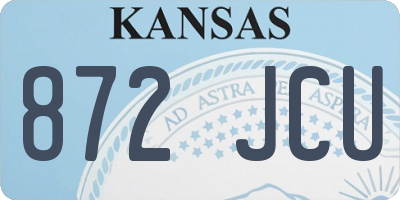 KS license plate 872JCU