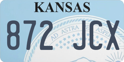 KS license plate 872JCX