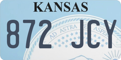 KS license plate 872JCY