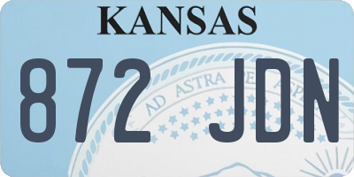 KS license plate 872JDN