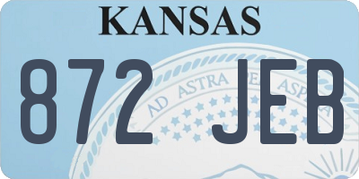 KS license plate 872JEB