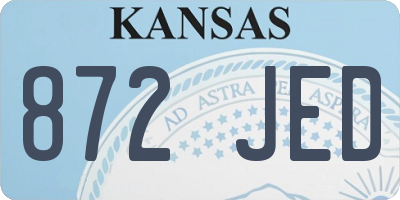 KS license plate 872JED