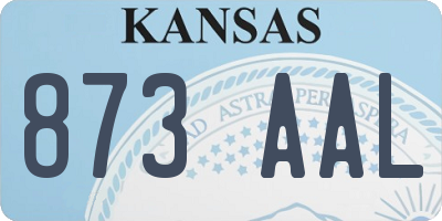 KS license plate 873AAL