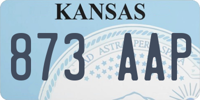 KS license plate 873AAP