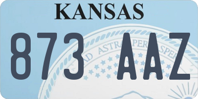 KS license plate 873AAZ