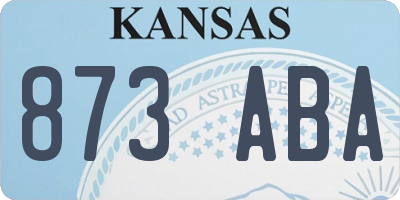 KS license plate 873ABA