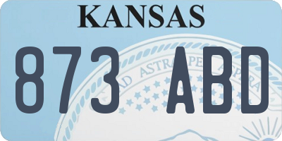 KS license plate 873ABD