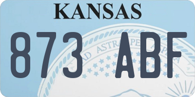 KS license plate 873ABF