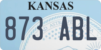 KS license plate 873ABL