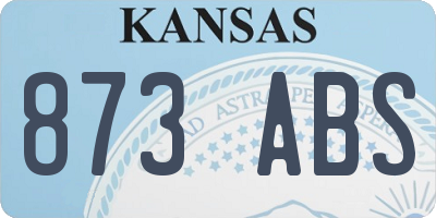 KS license plate 873ABS