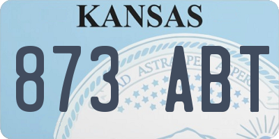 KS license plate 873ABT