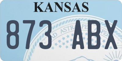 KS license plate 873ABX