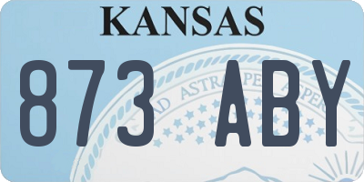 KS license plate 873ABY