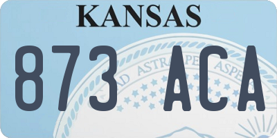 KS license plate 873ACA