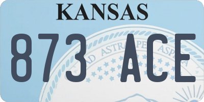 KS license plate 873ACE