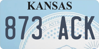 KS license plate 873ACK