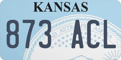 KS license plate 873ACL