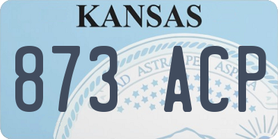 KS license plate 873ACP