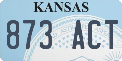 KS license plate 873ACT
