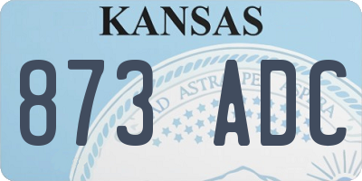 KS license plate 873ADC