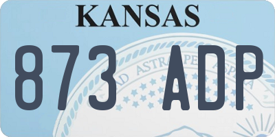 KS license plate 873ADP