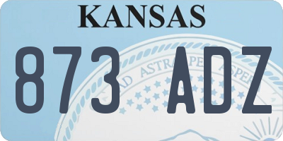 KS license plate 873ADZ