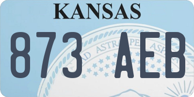 KS license plate 873AEB