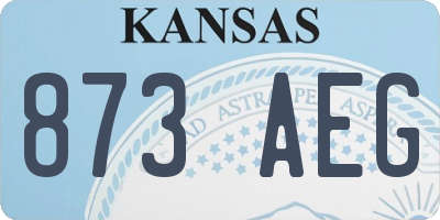 KS license plate 873AEG
