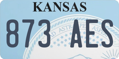 KS license plate 873AES