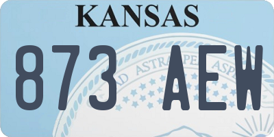 KS license plate 873AEW