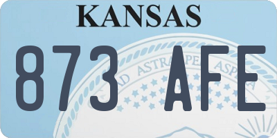 KS license plate 873AFE
