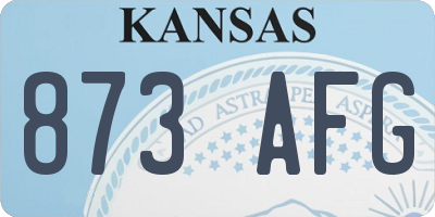 KS license plate 873AFG