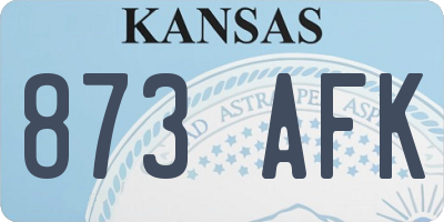 KS license plate 873AFK