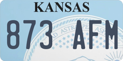 KS license plate 873AFM