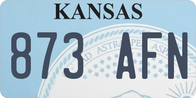 KS license plate 873AFN