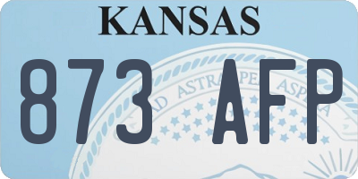 KS license plate 873AFP
