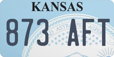 KS license plate 873AFT
