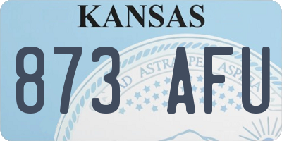 KS license plate 873AFU