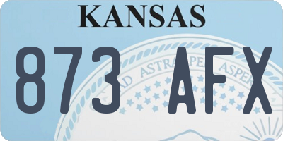 KS license plate 873AFX