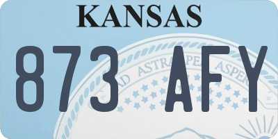 KS license plate 873AFY