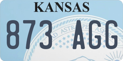 KS license plate 873AGG