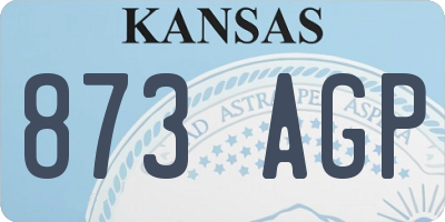 KS license plate 873AGP