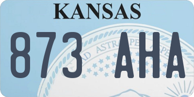 KS license plate 873AHA