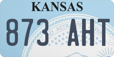 KS license plate 873AHT