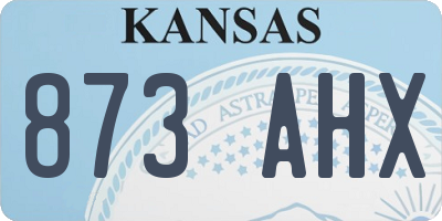 KS license plate 873AHX