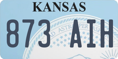 KS license plate 873AIH