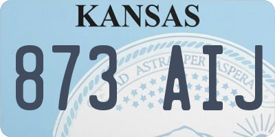 KS license plate 873AIJ